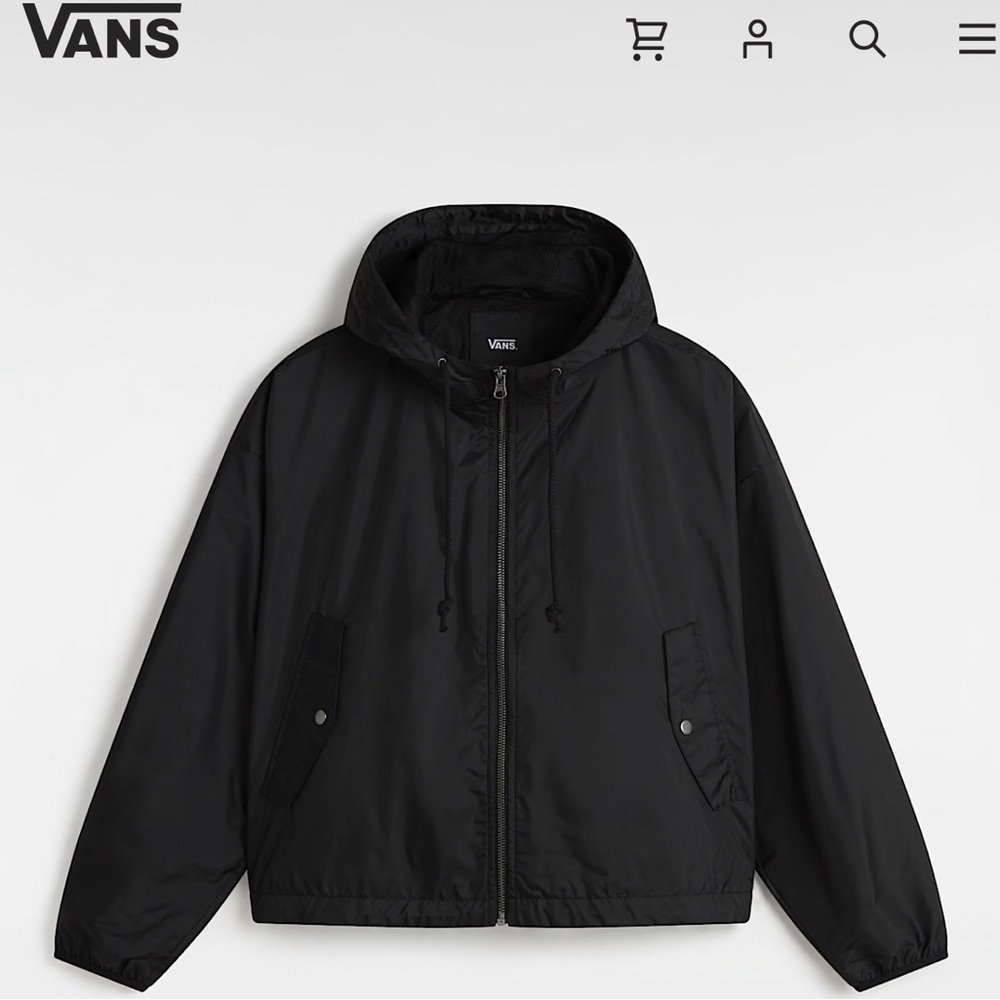 Vans Black Theo Windbreaker Jacket